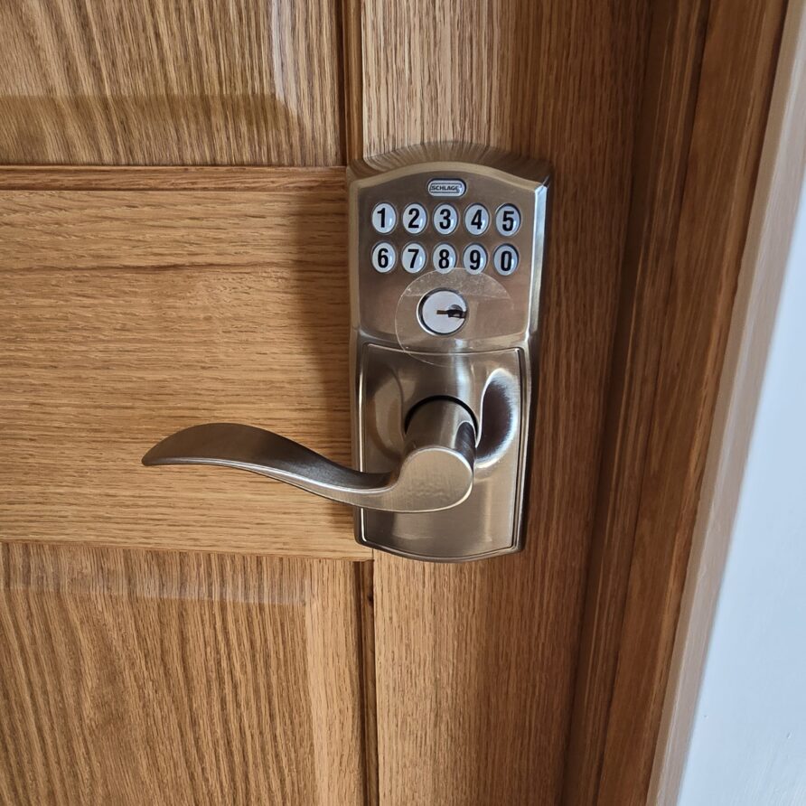 Security door lock for Suite 1 at the London Guest House