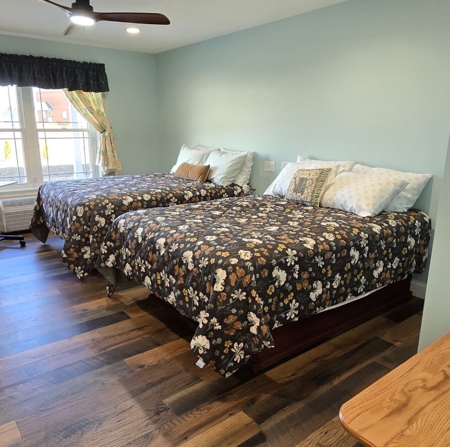 View of beds in Suite 2 at the London Guest House